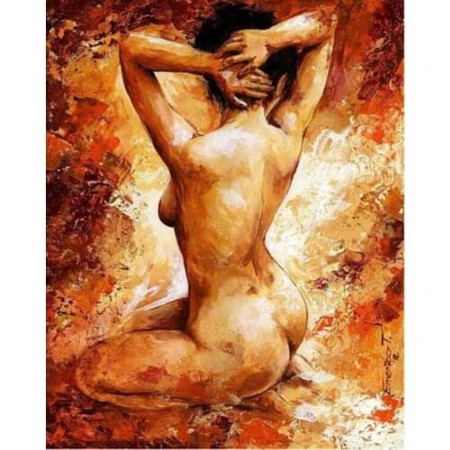 100% Hand Painted Sexy Nude Girl Oil Painting Bedroom Wall Painting on Canvas for Home Decor Female Art No Framed