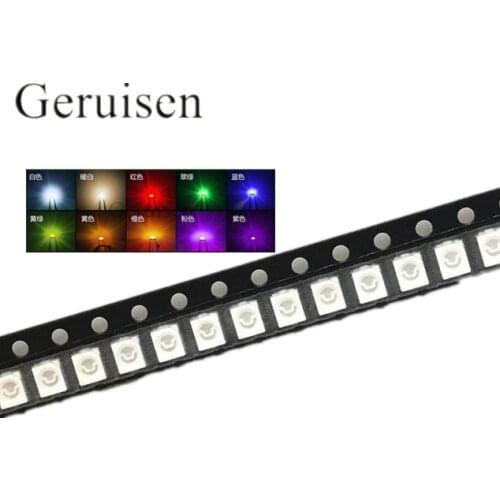 1000pcs/lot SMD LED Diodes 3528 1210 Diode SMD LED Diodo Kit Green RED WARM White ICE Blue Yellow Pink Purple-UV Orange rgb