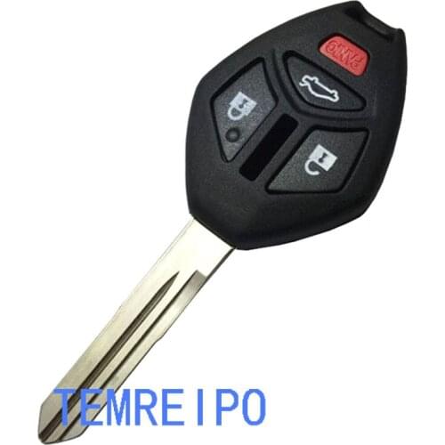 3+1 buttons remote key case shell replacement key case fob uncut blade for Mitsubishi