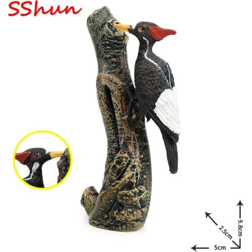 5*2.5*9.8CM Children Simulation Wild Animal Toy Model Birds Decoration Mexico Emperor Woodpecker Model