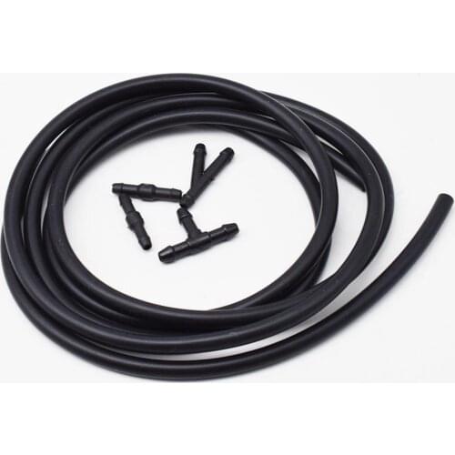 5pcs/Set 2m Car Windshield Washer Hose Automotive Car Wiper Blade Pipe Windshield Jet Spray Wiper Nozzle Water Hose Fluid Tube