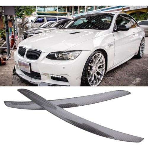 Real Carbon Fiber Car Eyelid Headlight Eyebrows For BMW E92 M3 3 series 2008-2012