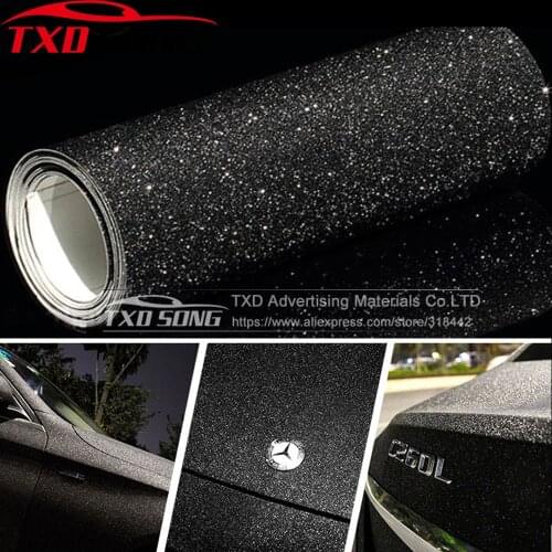 Black Frost Glitter Diamond vinyl film Matt Glitter car sticker with bubble free FREE SHIPPING Size:10/20/30/40/50/60x152cm/Lot