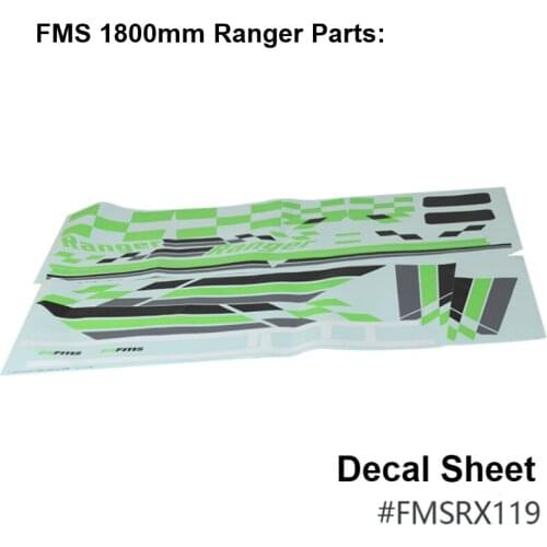 FMS 1800mm 1.8m Ranger Decal Sheet Stickers FMSRX119 RC Airplane Hobby Model Plane Avion Spare Parts Accessories