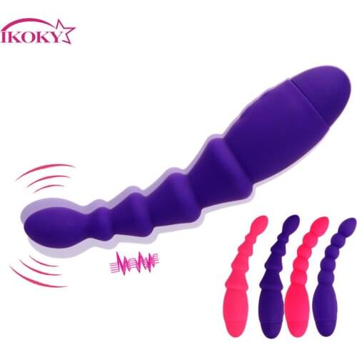 IKOKY Butt Plug Vaginal Stimulator Vibrator Anal Plug Prostate Massage Sex Toys for Women Men 10 Speed Anal Bead