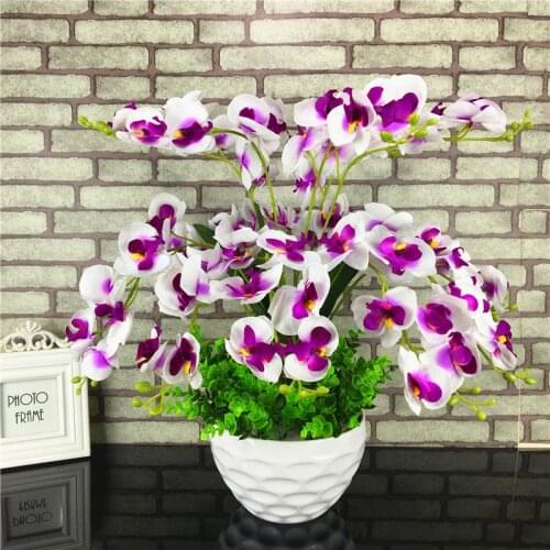 Artificial Flowers Silk Orchid DIY Artificial Orchid Fake Flowers Bouquet for Wedding Home party office Decoration flowers