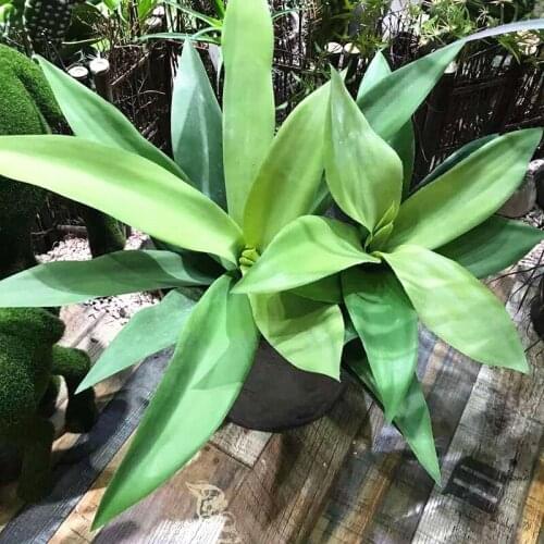 40CM 12Leaves Artificial Tropical Agave Simulation Green Aloe Plastic Plants Crafts Fake Leaf Garden Balcony DIY Home Decor