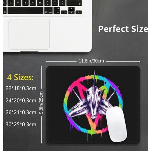 Drip Mouse Pad DIY Print Unicorn Horror Rainbow Skull Evil Pentagram Satan