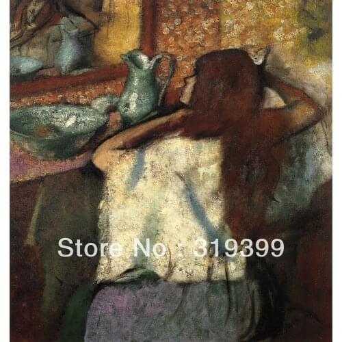 100% handmade Oil Painting Reproduction on Linen Canvas,woman-at-her-toilette-2 by edgar degas,Free DHL Shipping,oil paintings