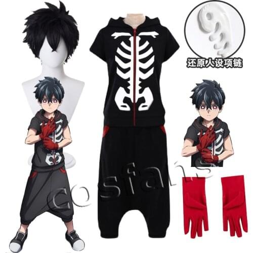 Anime Kemono Jihen Kabane Kusaka Cosplay Costume Top Pants Outfits Halloween Carnival Suit