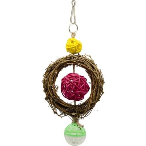Legendog 1pc Bird Swing Toy Bird Favors Funny Parrot Chewing Perch Bird Chew Toy Parrot Hanging Bell Toy Pet Supplies