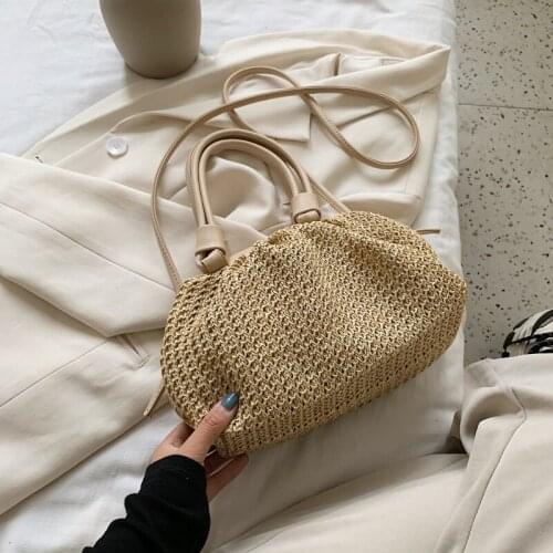 Summer Weave Bags For Women 2021 Fashion Small Tote Bag Lady Crossbody Shoulder Handbags Lady Beach Cross Body Bags Ladies