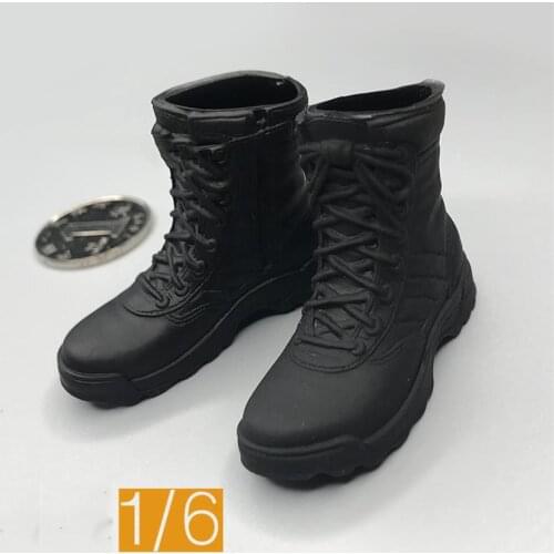 1/6 Scale Best Sell Fashion For Soldier Black Hollow Combat Shoes For Usual 12inch Doll Action