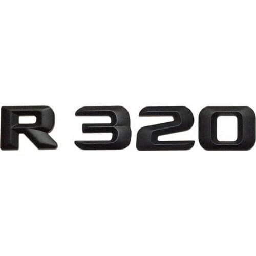 Matt Black " R 320 " Car Trunk Rear Letters Words Number Badge Emblem Decal Sticker for Mercedes Benz R Class R320