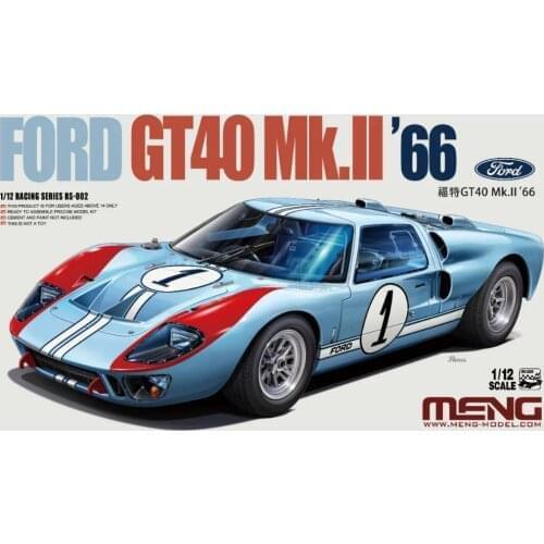 MENG Model Kit 1/12 FORD GT40 MK,ll "66 RACING SERIE RS-002