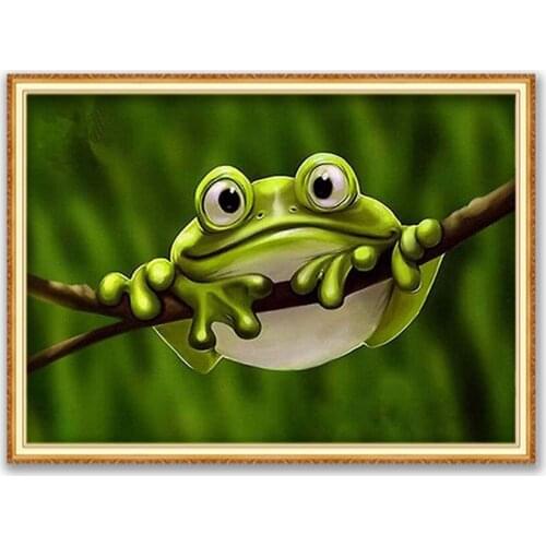 Animal Frog DIY Cross Stitch 11CT Embroidery Kits Needlework Craft Set Printed Canvas Cotton Thread Home Decoration New Design