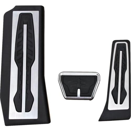 3 pcs Car styling Stainless Steel Fuel Gas Brake Foot Pedal Accelerator Cover Kit For BMW 5-Series G30 G31 2017