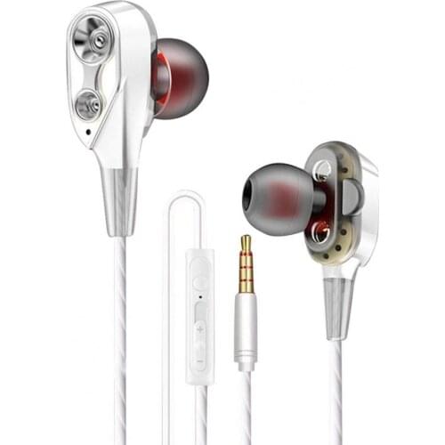 New Wied Earphone Stereo with Mic Plastic Moving Coil Iron 3.5mm Universal Headset for Sports