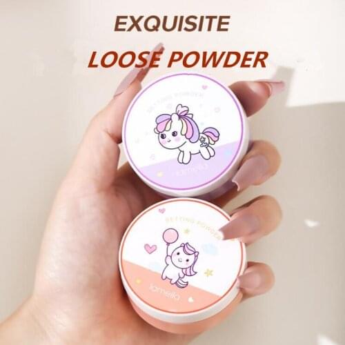 New 4 colors Head Sponge Long-lasting Loose Powder Makeup Translucent Oil-control Natural Ingredient Setting Brighten Waterproof