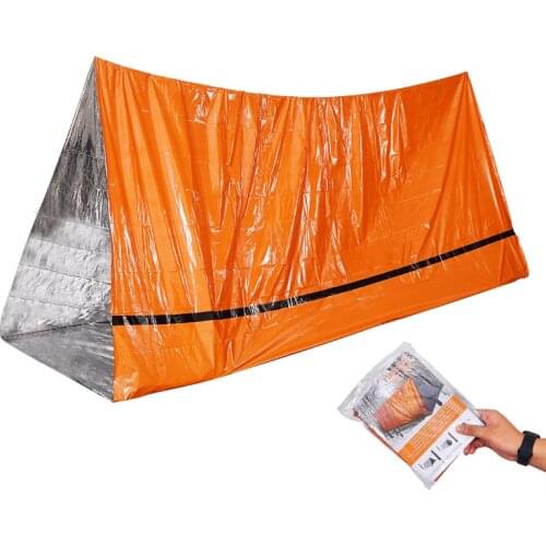 Outdoor simple tent PE emergency portable tent insulation blanket warm sleeping bag earthquake emergency supplies emergency tent
