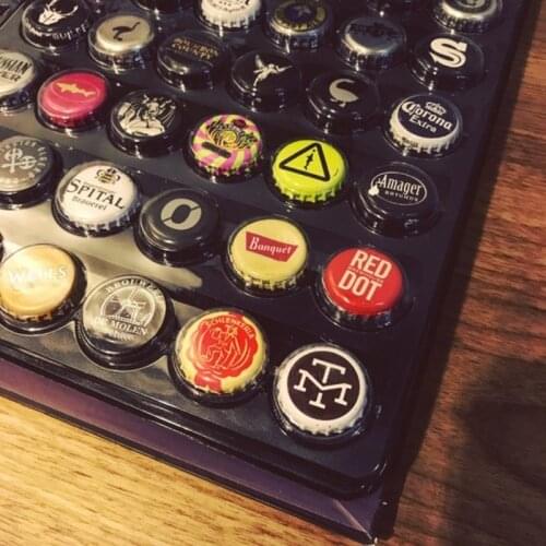 40pcs Beer Bottle Cap Metal Decoration Collection Beer Seamless Bottle Opener Bar Club Wall Background Decoration