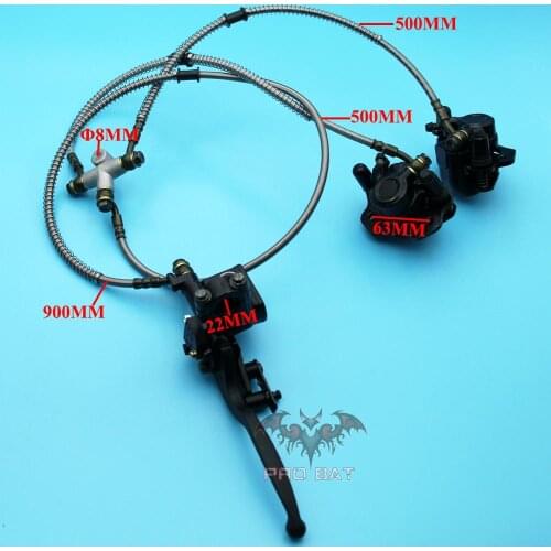 Front Hydraulic Twin Disc Brake Caliper Master For 150cc 200cc 250cc Quad Dirt Bike ATV Buggy