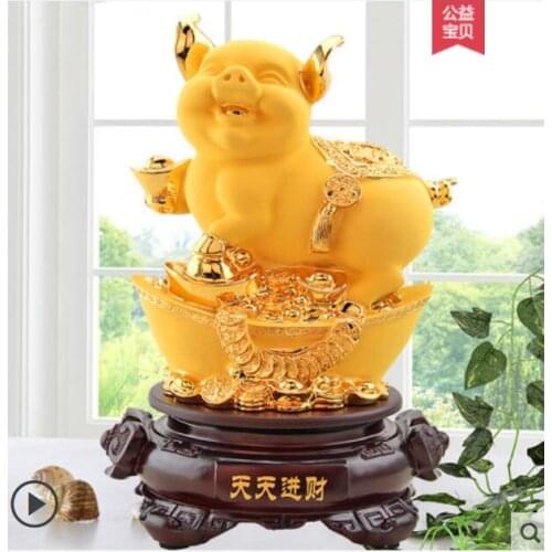 Sand Gold Golden Gold jewelry decoration home furnishings living room wine birthday gifts pig crafts Wedding crafts
