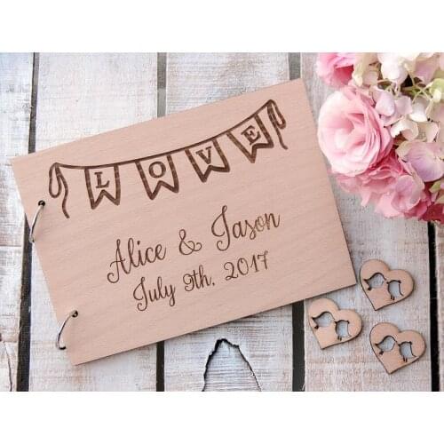 Custom Guestbook Customised Guest Book Hochzeit Gastebuch Love Banner Rustic Wedding Guest Book Wedding Guestbook