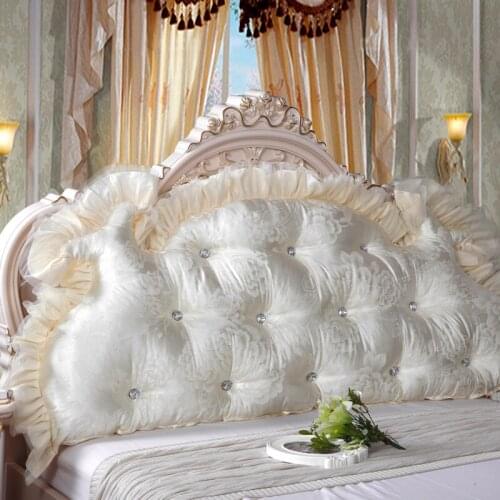 Princess Style Korean Removable And Washable Ins Bedside Cushion Crown Large Backrest Double Bedroom Cushion Bed Cushion