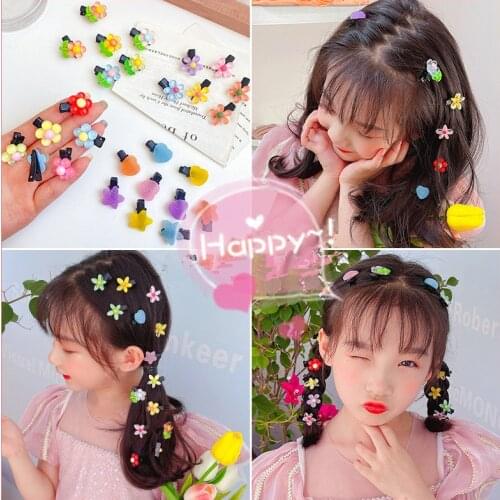 HigoodGirls love star hair princess baby lovely flowers small hairpin hair clip tire tire female children