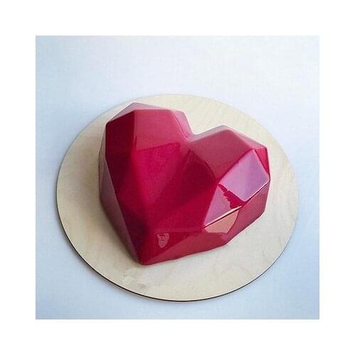 Diamond heart mousse silicone mold love cake baking tool dessert pudding butter ice cream DIY chocolate baking die