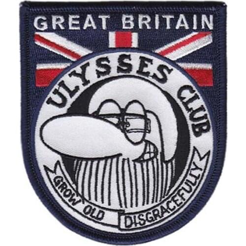 Ulysses Club Embroidered Patches Made By Twill with Marrow Border Customized Designs Accepted free shipping