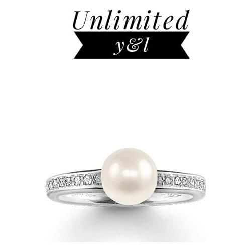Pearl Rings White Cubic Zirconia Fashion Jewelry Accessories for Women and Men Eternity Love Gifts
