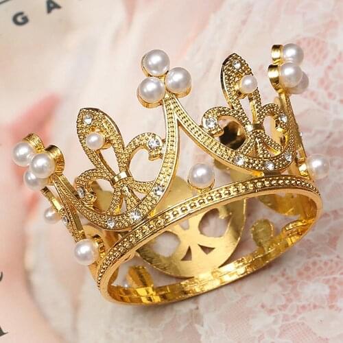 Girls Boys Photography Gold Crown Props Child Photo shooting Crown Hair Accessories fotografia Prop Birthday Cake Decoration
