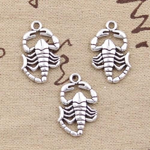 10pcs Charms Scorpions 26x15mm Antique Tibetan Silver Color Pendant Findings Accessories DIY Vintage Choker Handmade Jewelry