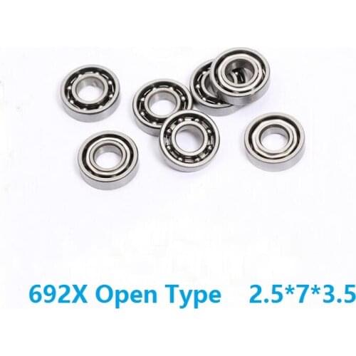 100pcs/500pcs 692X Open Type Bearings without cover 2.5*7*3.5mm deep groove ball bearings Miniature Mini bearing 2.5x7x3.5 mm
