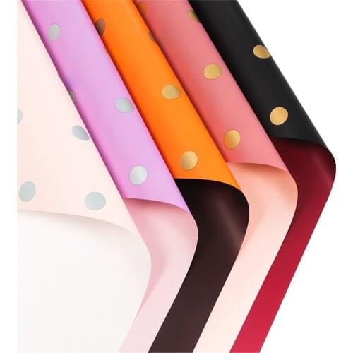 20Sheets High Grade Polka Dot Waterproof Flower Wrapping Paper Fashion Jelly Film Gift Wrapping Materials