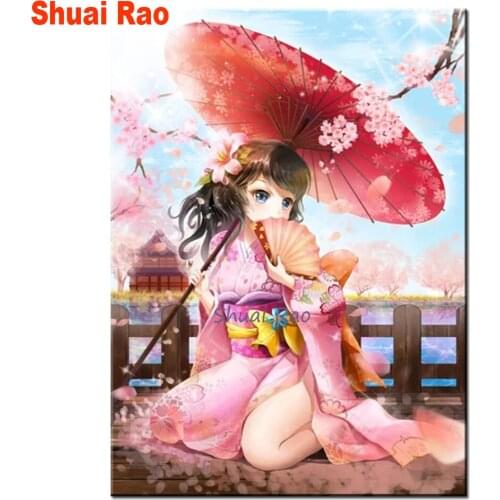 3d full round drill set diy diamond painting fairy,5d square diamond mazayka embroidery cartoon cute girl home decor