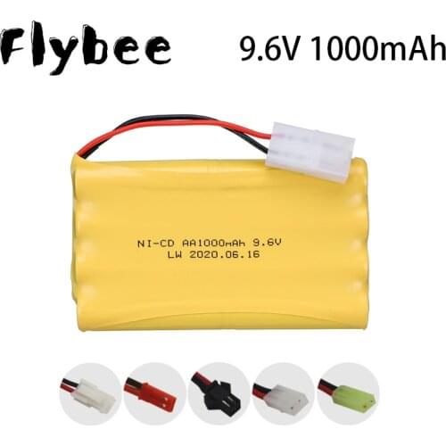 9.6v 1000mah NiCD Battery For Rc toy Car Tanks Trains Robot Boat Gun Ni-CD AA 1000mah 9.6v Rechargeable Battery 1Pcs