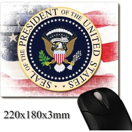 US President seal & stars and stripes printed Heavy weaving anti-slip rubber pad office mouse pad Coaster Party favor gifts