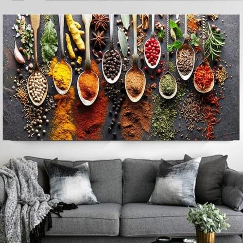 Large Food Painting Modern Spices mosaic diamond embroidery full square diamond painting sale kitchen decor wall art, G923