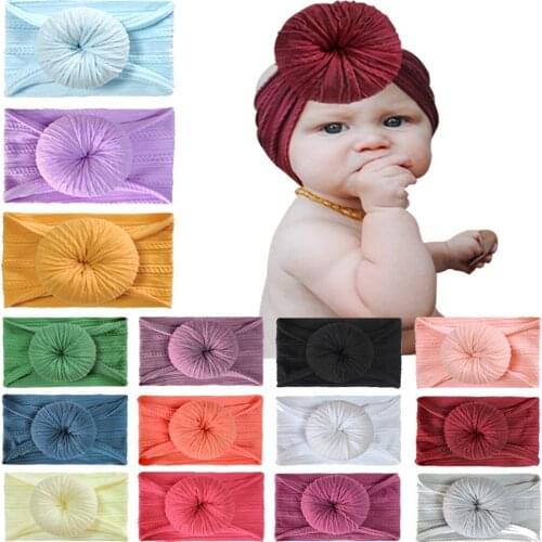 Toddler Newborn Headbands Kids Baby Boys Girls Solid Knotted Hat Beanie Headwear Accessories Infant Girls Soft Turban Head band