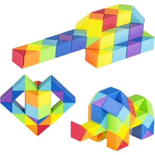 Dingsheng 24 and 36 48 60 72 Segments Magic Rule Snake multi-color 3d puzzle fidget gam Fidge Cube Twist Transformable Kid Puzzl
