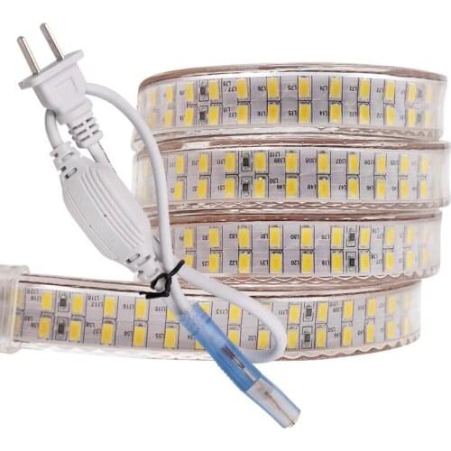 240leds/m double row led strip Light 110V SMD 5730 flexible tape 5630 1m 2m 5m 10m 20m 50m 100m + Power US plug