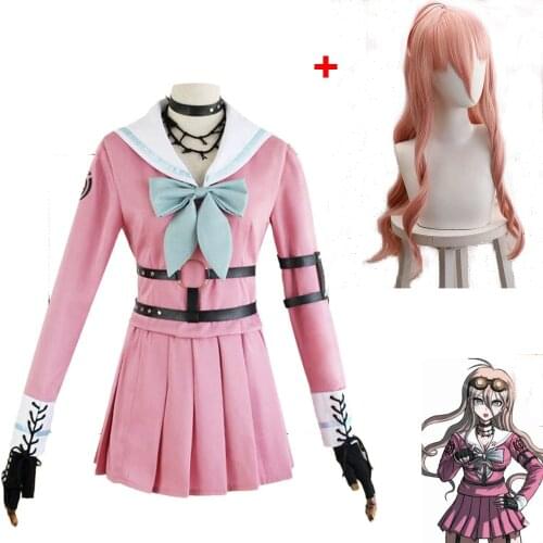 Danganronpa V3 Killing Harmony Iruma Miu Cosplay Costume Props Dangan ronpa Anime Game Woman Halloween Dress School Uniform JK