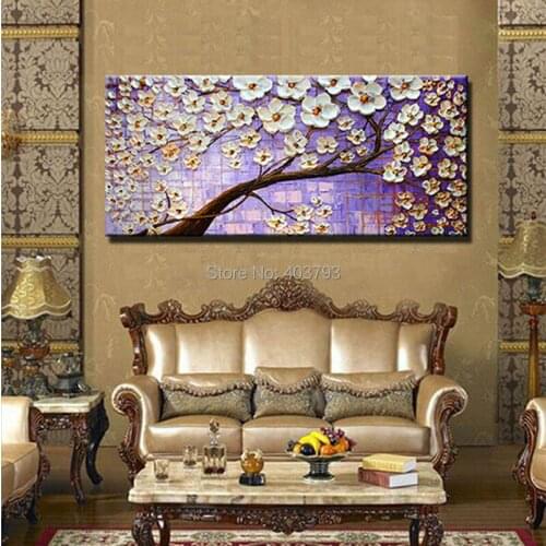 Beautiful Handmade Modern Art Abstract Painting Bloom Tree Of Life Canvas Painting No Frame Home Decor Wall Living Room Office