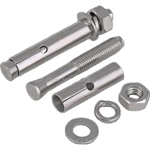 M10x60mm Stainless Steel 304 Sleeve Expansion Anchor Bolt 20pcs/lot