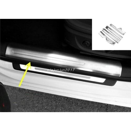 Stainless steel Car Outer Door Sill Scuff Plate Trim For Audi A4 B9 2017-2019 Car modification Auto parts