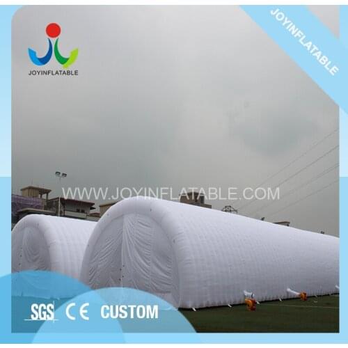 Outdoor giant white event tunnel inflatable display tent with oxford cloth material for sale