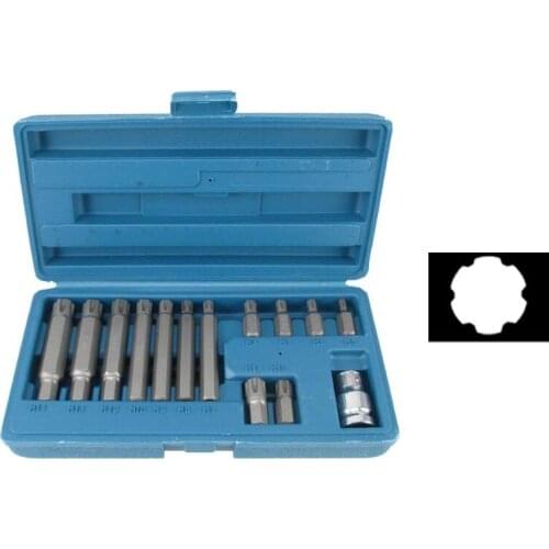 New 14Pc M5-M14 1/2" Socket Drive Adaptor Set Bits L30MM L75MM Remove engine cylinder head screws